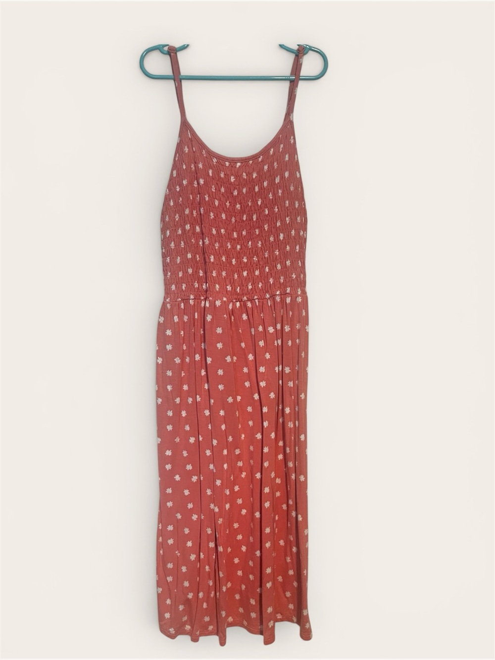 Wish Nation Girls Maxi Dress XL 14/16 Coral Floral Adjustable Straps